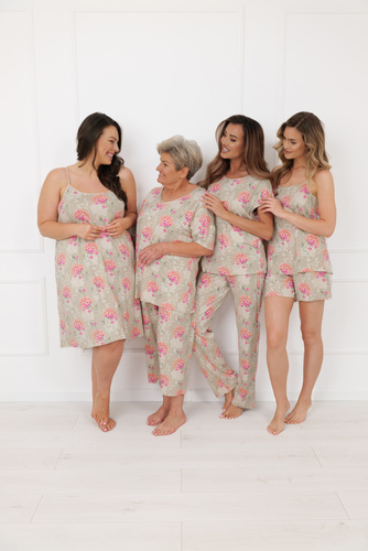 Damenpyjama HARMONIA Italian Fashion dünne Träger Shorts Viskose