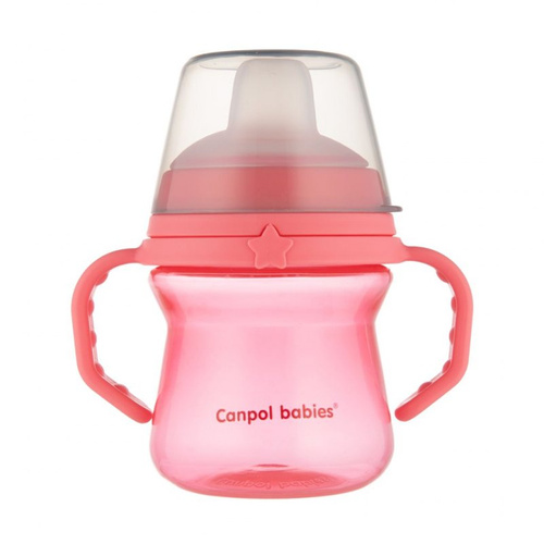 CA56/614PIN Becher mit Silikonauslauf FirstCup Canpol Babies rosa