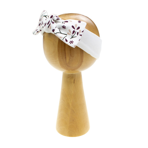 217065 Alisa Nicol Baumwollstirnband mit Schleife – Blumenmuster