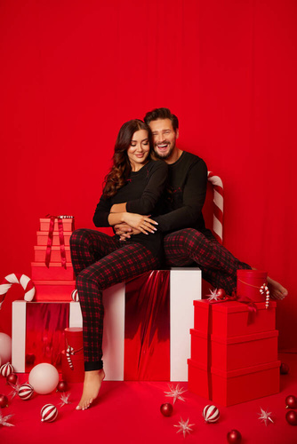 Zeman Italian Fashion Herren Schlafanzug - schwarz/print