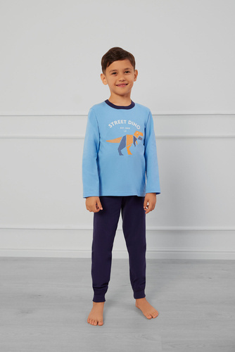Rex Schlafanzug für Jungen Italian Fashion - blau/blau