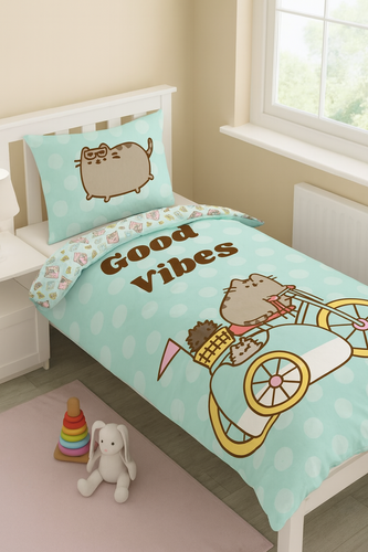 Pusheen Mint-Baumwollbettwäsche – Halantex PUS-2705BL