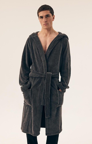 43012 Mild Henderson Herrenbademantel mit Kapuze – warm und weich