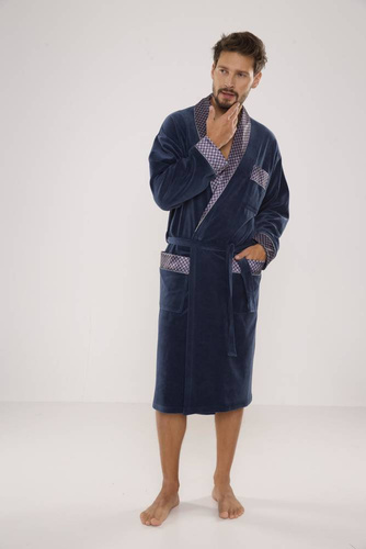 773 Bonjour forex Bademantel für Männer - Denim