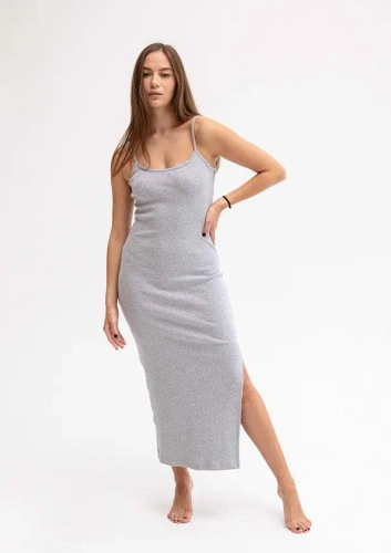 DK-K-P7 DKaren Baumwollkleid – Grau