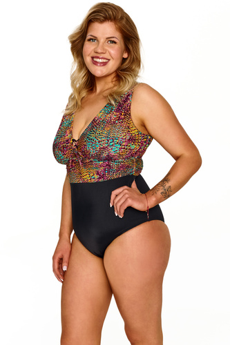 Badeanzug Lupoline Greta formend V-Ausschnitt elegant