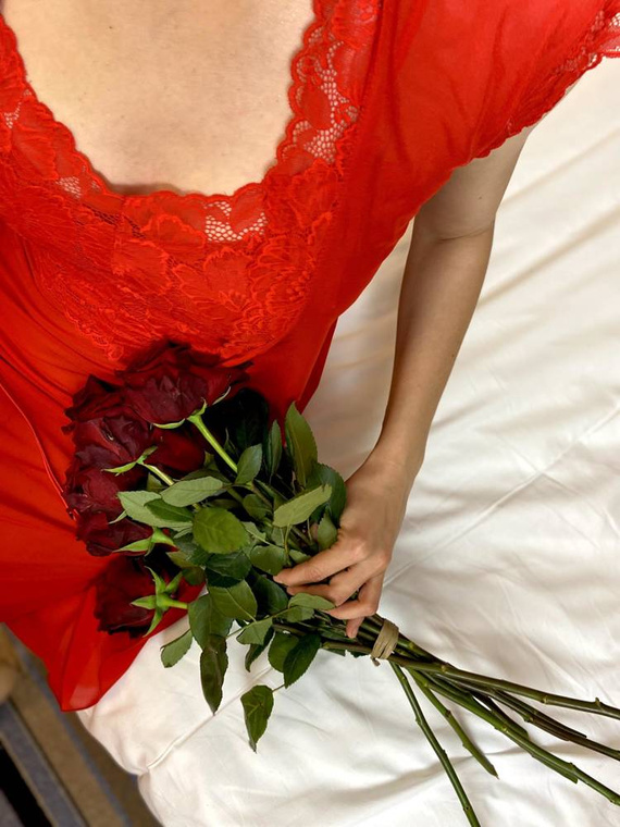 469 Alison Forex trägerloses Nachthemd - rot