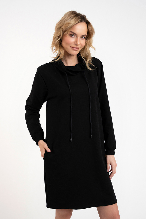 Malmo Damen Langarm-Tunika Italian Fashion - schwarz