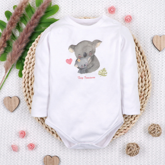 Nini Baby-Body Koala 100% Bio-Baumwolle, hergestellt in Polen