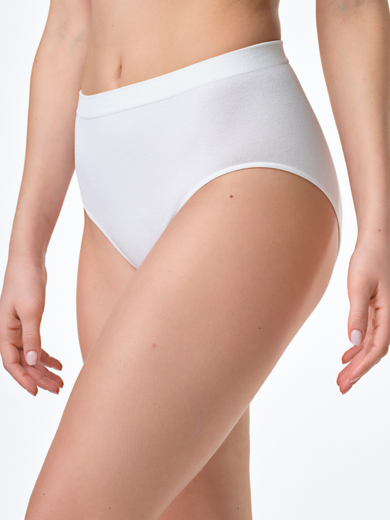 Spiman NATURE Bianco Bambus-Slips mit hohem Bund, atmungsaktiv und komfortabel