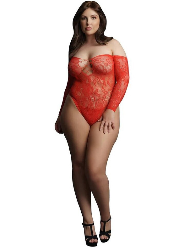 Body DCH004 Le Désir sexy Body mit Zirkon und Netzstoff