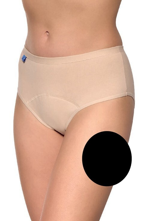 002 Gabidar schwarzer Damen-Slip – gegen Harninkontinenz, Baumwolle, antibakteriell