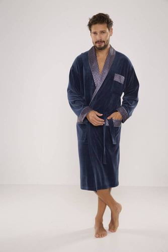 773 Bonjour forex Bademantel für Männer - Denim