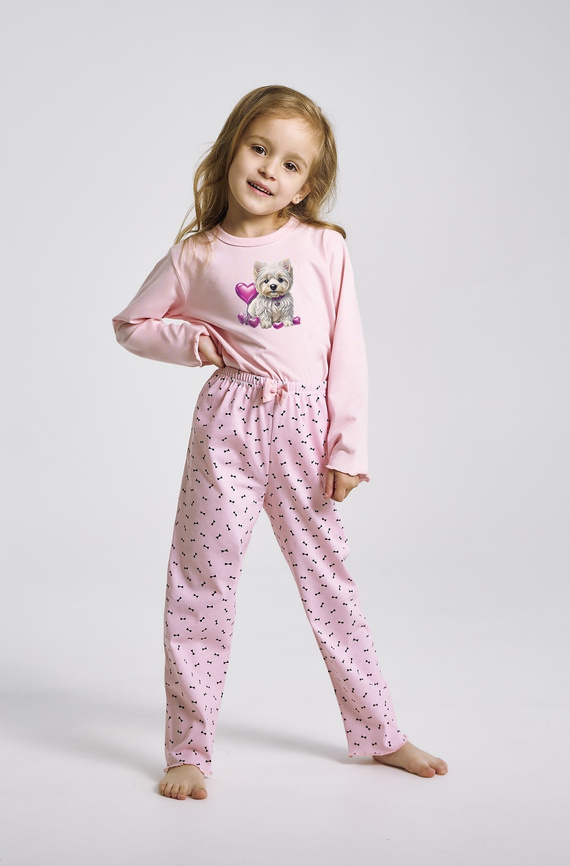 Mädchenpyjama Clara 3488,3489 Taro Pink – Baumwolle, lange Ärmel