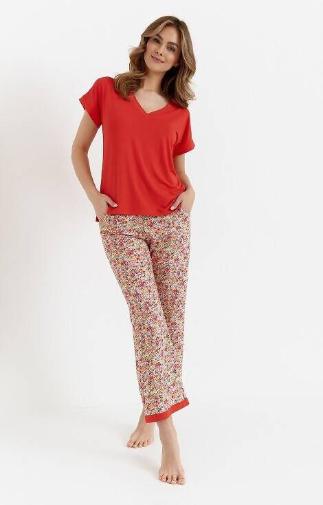 453 Cana Damen-Bambuspyjama – rot