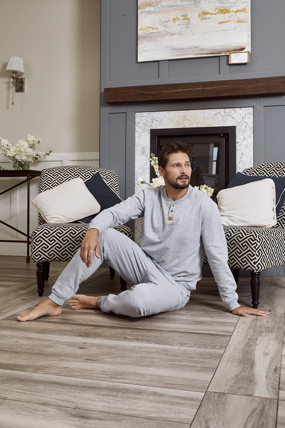 Leader-Trainingsanzug-Set lang. ärmel, Länge. hose Italian Fashion - melange