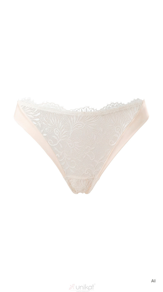 Unikat Zelia Damen-String beige, elegant, bequem, aus Spitze