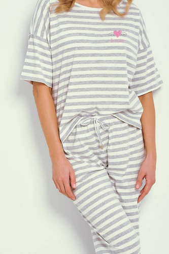 3334 Harper Damen-Pyjama Taro-Grau