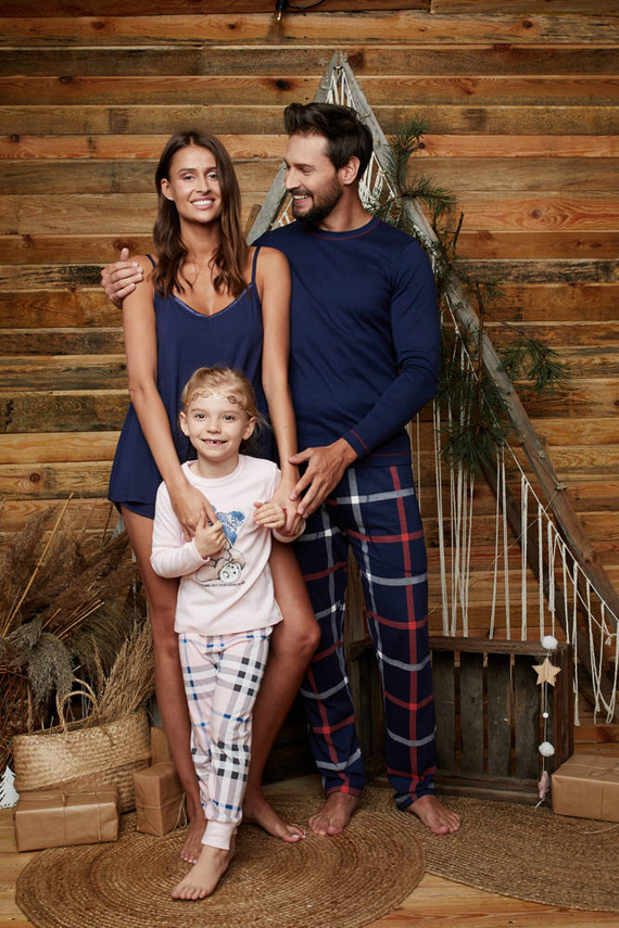 Song Damen Schlafanzug mit schmalen Trägern, Shorts Italian Fashion - navy blue