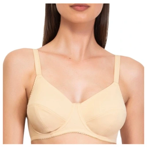 Donna 1962 Weicher Bügel-BH aus Mikrofaser, Baumwolle, Beige