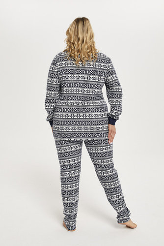 Alaska Damen Schlafanzug langarm, lange Hose Italian Fashion - print/green