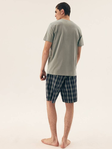 42617 Dexter Premium Herren-Pyjama Henderson – oliv