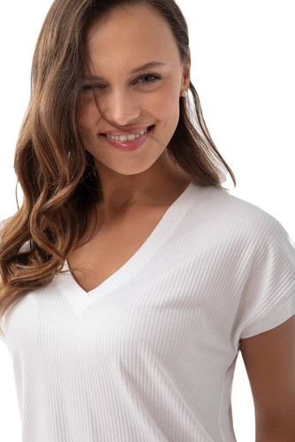 337 Luna Damenpyjama – Weiß Grün