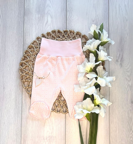 Baby Halbhose mit Fuß Mamatti PD15920 Blumen Baumwolle Komfort