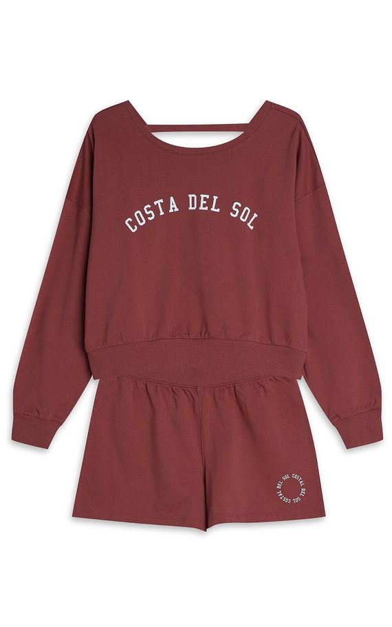 42772 Nimes Damen-Pyjama Homewear Henderson – braun