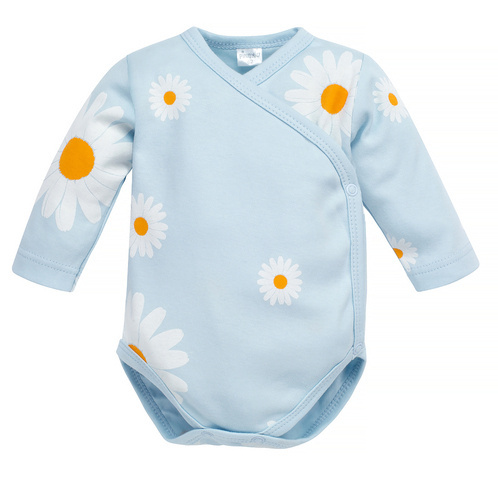 Gänseblümchen-Body mit langen Ärmeln, Pinocchio – Blau