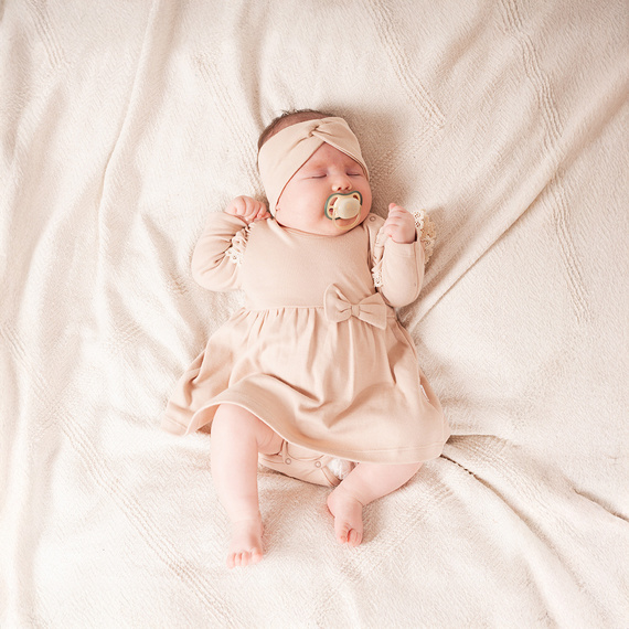 212160 Tola Nicol Kleid-Body mit langen Ärmeln – Beige