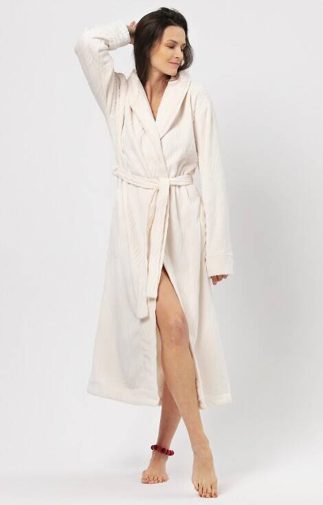 LGL 803 Key Langer Damenbademantel – Ecru