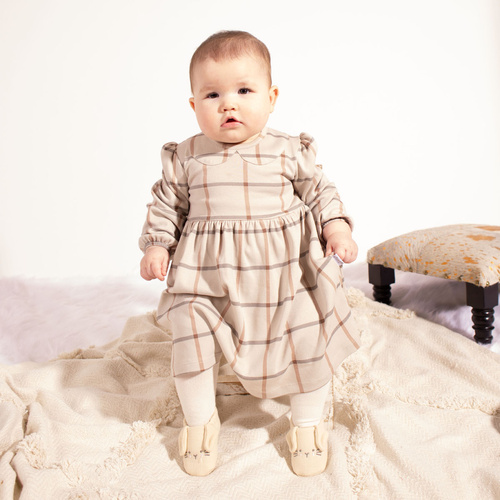 221160 Kleid-Body Kiku Nicol aus Baumwolle im Karomuster für Mädchen