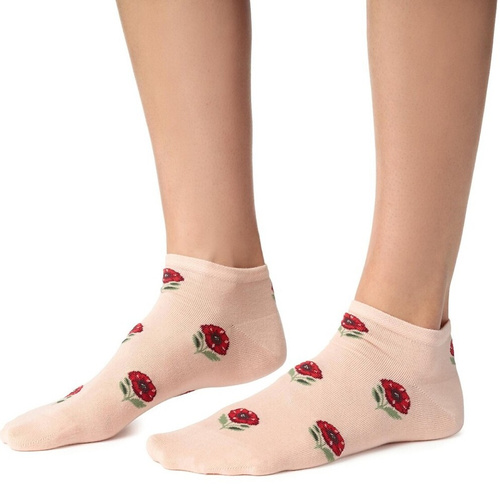 Damen Sneakersocken Steven 114 Summer, dünn, aus Baumwolle, hellrosa 182