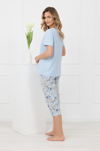 Nachthemd Celozja, 100% Baumwolle, Blumenmuster, breite Träger, Komfort und Eleganz