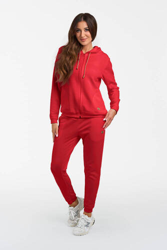 Roma Damen Sweatshirt mit Kapuze Italian Fashion - rot