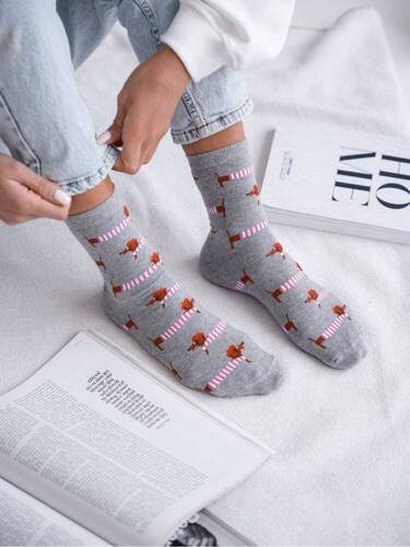 0200-141 Dackel Milena Damensocken – Melange