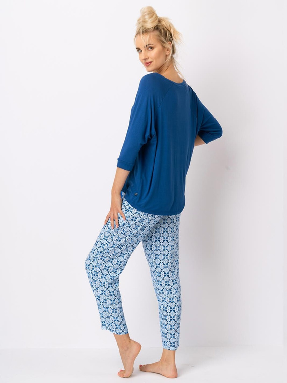 LNS 721 Key Viskose-Pyjama für Damen – Blau