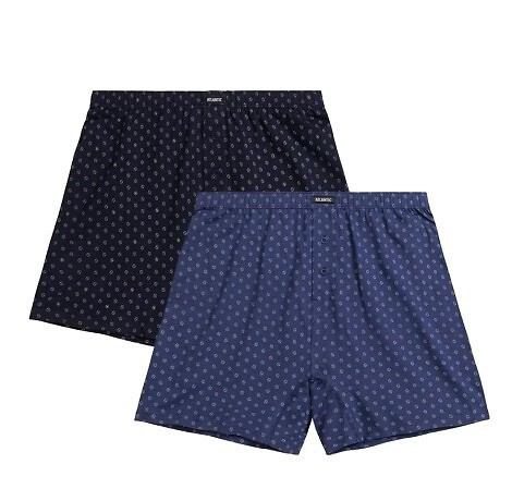 2MBX-069 Atlantic Herren-Boxershorts – Marineblau-Blau