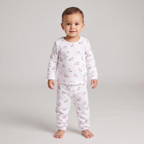228036 Nicol FARMA Kinder-Pyjama 100% Baumwolle lang mit Tieren