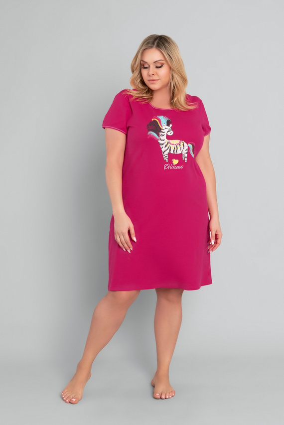 Verrücktes kurzärmeliges Nachthemd Italian Fashion - karmesinrot 