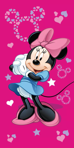 Minnie Mouse Rosa Baumwoll-Strandtuch Kids25 | Disney | Für ein Mädchen | Für Strand und Pool Jerry Fabrics