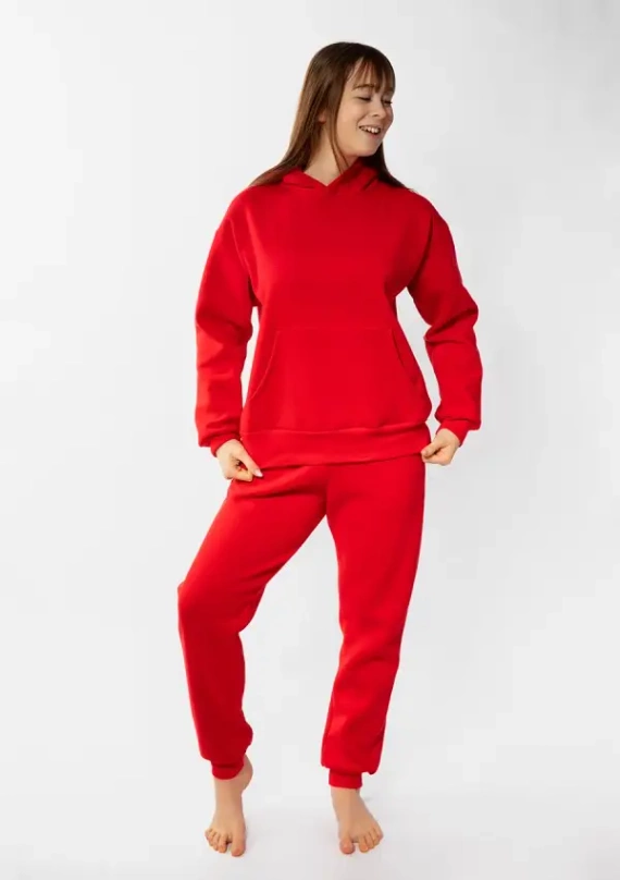 Randi Dkaren Damen-Trainingsanzug-Set – rot