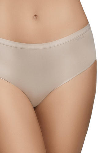 Figi wysokie Selene 401, bawełniane, beżowe, dwupak, wygodny wysoki stan