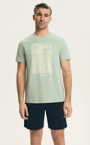 Herrenpyjama 44503 Brook Henderson 100% Baumwolle Kurzarm Shorts