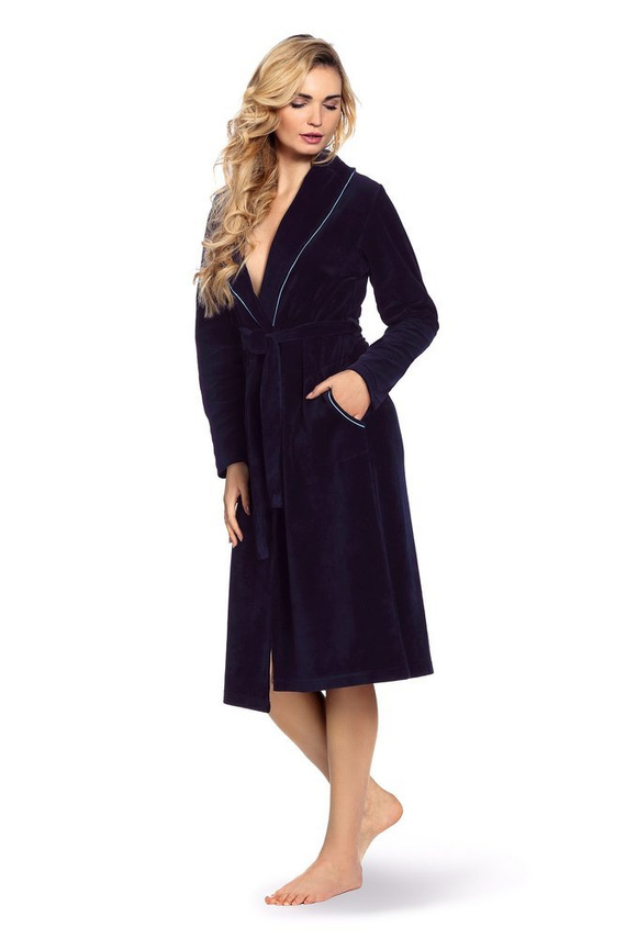 389 / 390 Lydie Damen Morgenmantel Forex - navy blau