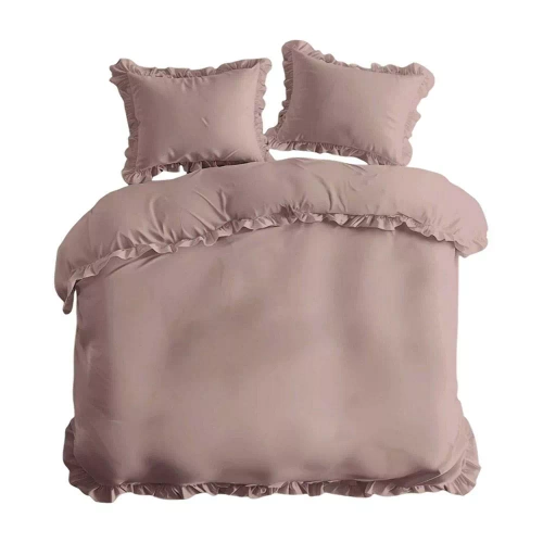 Pure 23 Einfarbige Baumwollbettwäsche Detexpol rosa