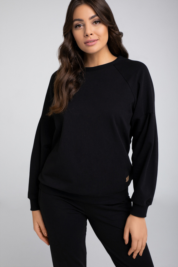 Parma Damen Langarmset, Hose Italienische Mode - schwarz