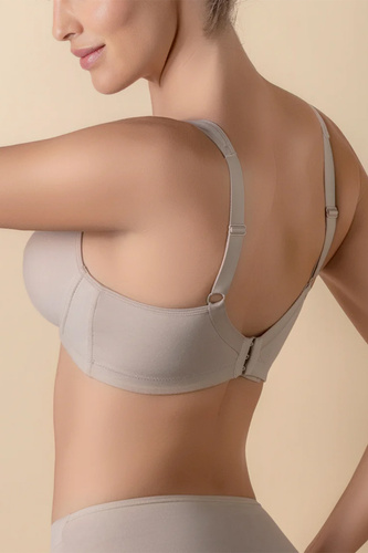 Selene Hellen Baumwoll-BH ohne Bügel, beige, weich, bequem