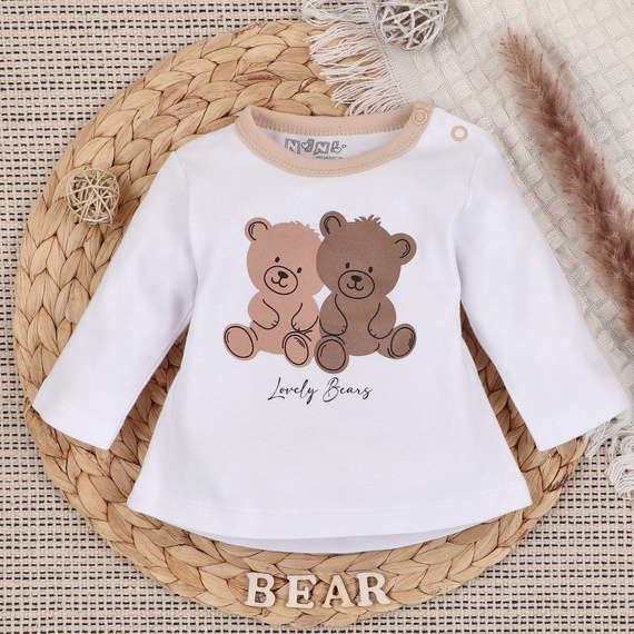 ABN-5358 Sweet Bears Bio-Baumwollbluse Nini beige